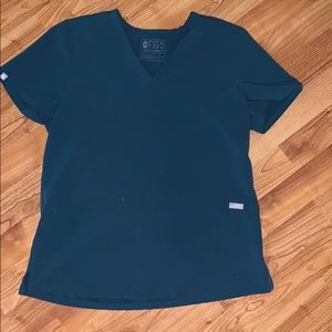 Caribbean Blue Figs Scrub Top 🌊 Small